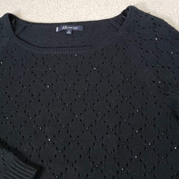 Anne Klein black beaded sweater - Picture 9 of 15